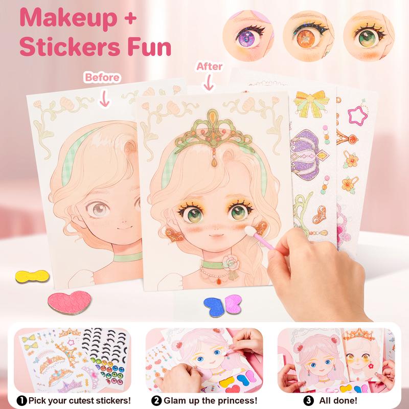 Princess DIY Sticker & Makeup Activity Book – Creative Fun for Kids